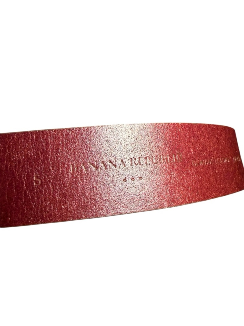 Banana Republic Genuine Brown Leather O-Ring Women’s Belt Brass Circle Buckle - Picture 6 of 9